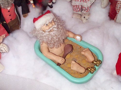 Santa in the tub